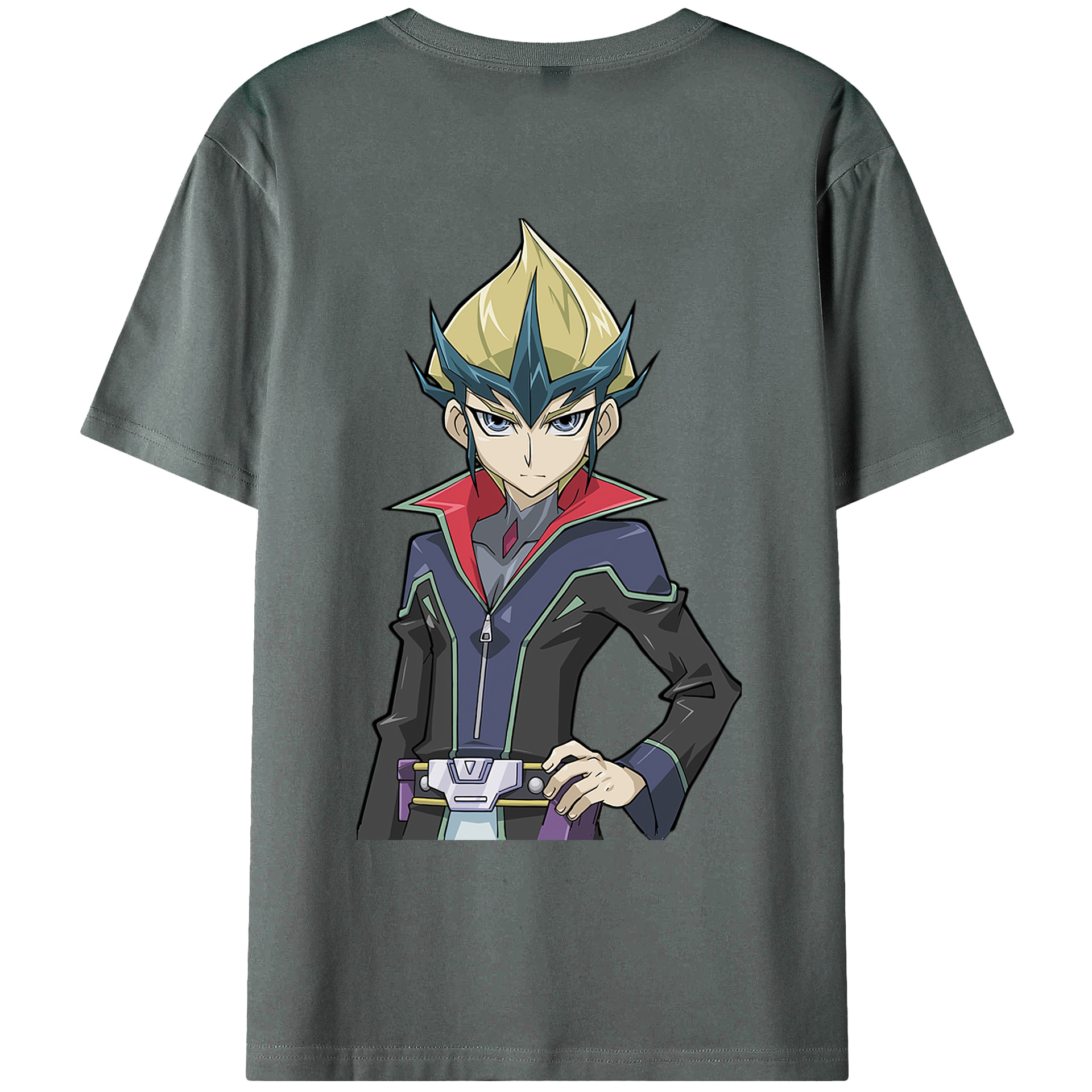 （画像用） 遊☆戯☆王 Yu-Gi-Oh! 綿100％ メンズ半袖Tシャツ（バックプリント） 通気性